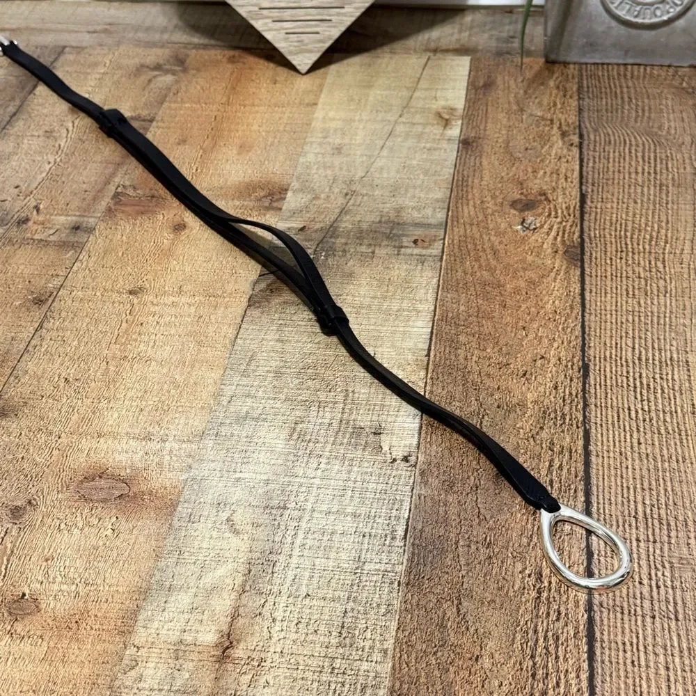 CHICO’S GENUINE LEATHER LADIES BLACK BELT SIZE M/L